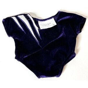 Build A Bear Clothing Purple And Silver Ice Skating Gymnastics Velvet Leotard